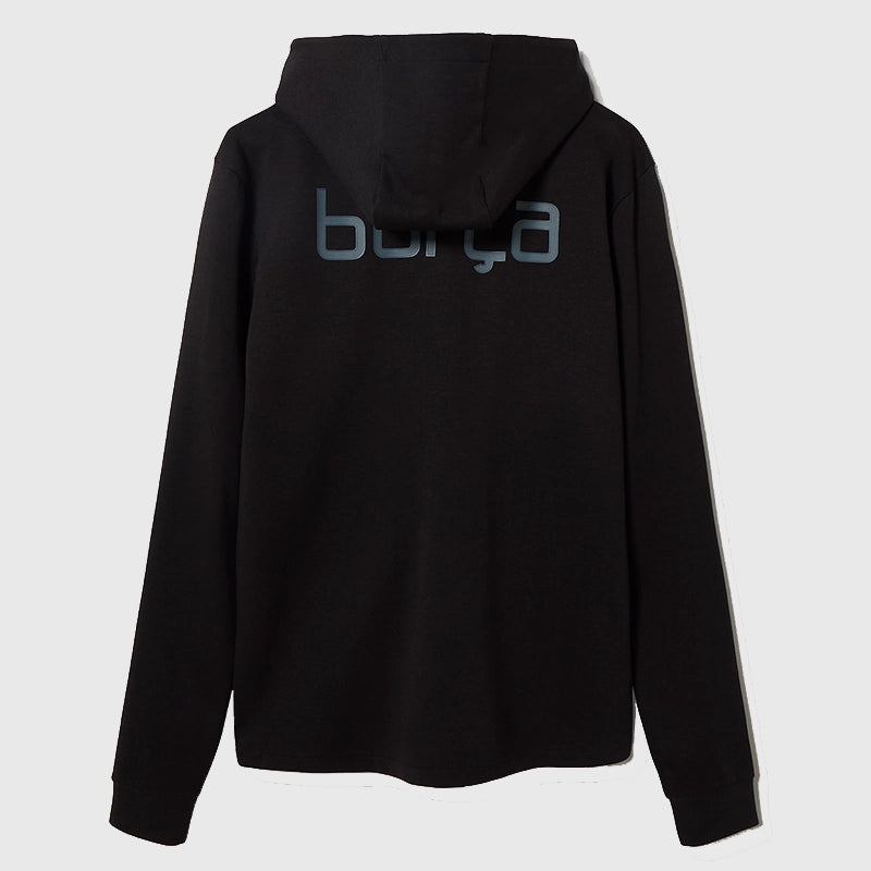 Barca FC Shield Hoodie Jacket Jacket unisex detail view 4 | Dash Racegear — Casual black hoodie with zip closure and Barcelona shield.