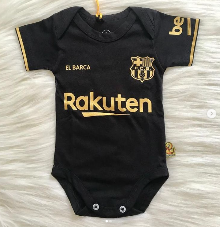 Barcelona 1st Away Jersey black - baby & toddler shirt image 1