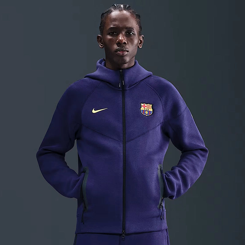 FC Barcelona Tech Windrunner Nike Soccer Hoodie Hoodie unisex detail view 2 | Dash Racegear — Train Like Barça – Nike Tech Windrunner Hoodie