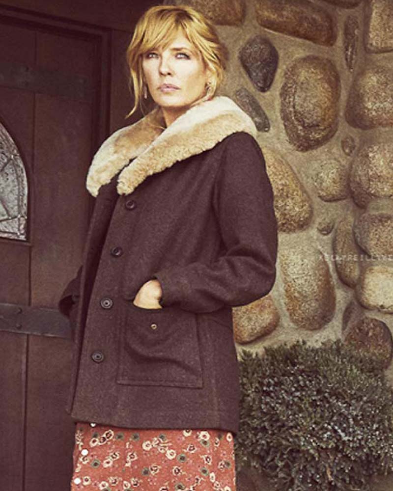 Yellowstone Beth Dutton Coat Coat unisex detail view 3 | Dash Racegear — Yellowstone Beth Dutton Brown Coat