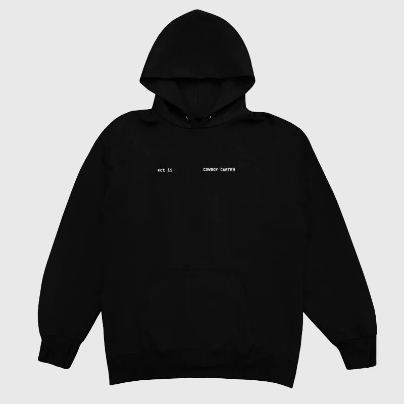 Beyonce Cowboy Carter Act ii Hoodie Hoodie unisex front product view | Dash Racegear — Beyoncé Cowboy Carter Act II – Western Soul in a Hoodie