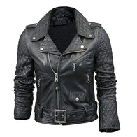 Women’s Biker Black Quilted Leather Jacket Leather Jacket women front product view | Dash Racegear — Women’s Biker Black Quilted Leather Jacket
