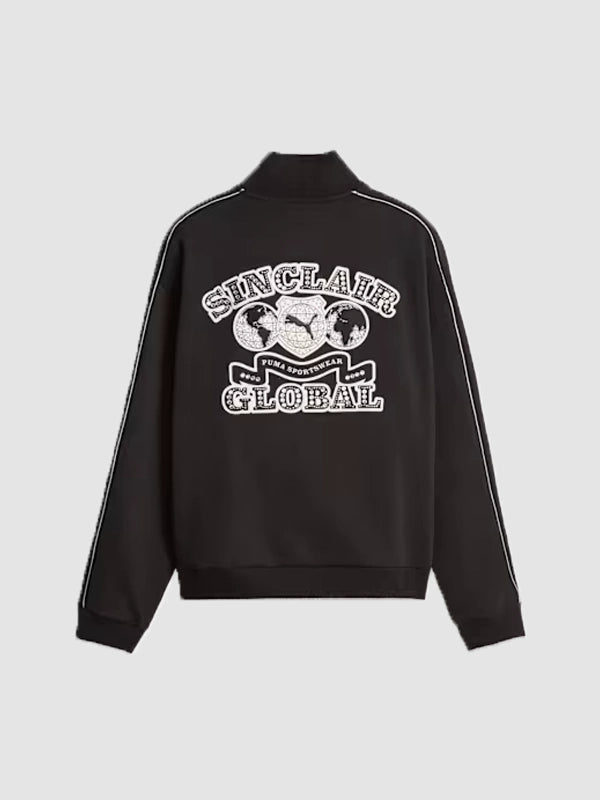 PUMA x SINCLAIR T7 Track Jacket Jacket unisex detail view 2 | Dash Racegear — PUMA x SINCLAIR 2026 black T7 track jacket delivers a clean athletic look with signature stripe detailing and a versatile fit.