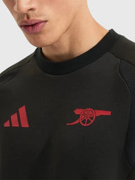 Arsenal Adidas 26/27 Tiro Travel Sweatshirt Sweatshirt unisex detail view 4 | Dash Racegear — Arsenal 26/27 Adidas Tiro Travel Unisex Black Fleece Sweatshirt with a relaxed fit and soft everyday comfort.