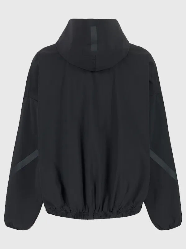 Womens Adidas Real Madrid Z.N.E. Woven Track Jacket Jacket unisex detail view 2 | Dash Racegear — Real Madrid Adidas women’s 2026 black Z.N.E. jacket, woven track design for modern sporty fashion.
