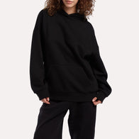 Womens Black Adorable Printed Hoodie Hoodie women front product view | Dash Racegear — Womens Black Adorable Printed Hoodie