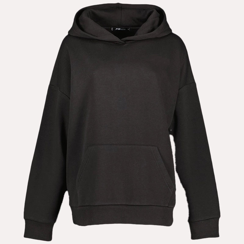 Womens Black Adorable Printed Hoodie Hoodie women detail view 3 | Dash Racegear — Black Adorable Printed Hoodie
