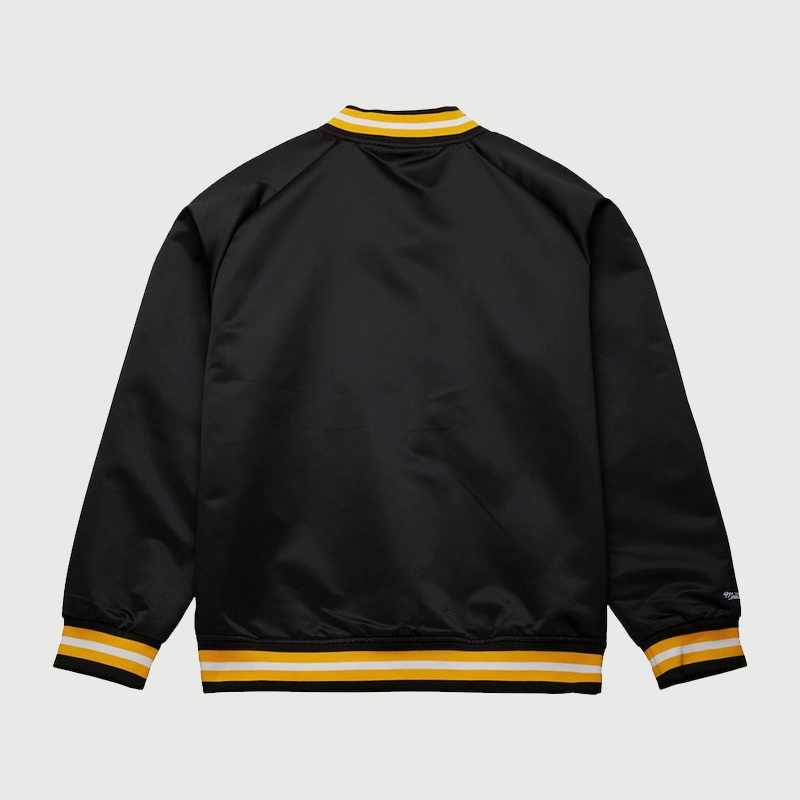 Boston Bruins Satin Raglan Jacket Jacket unisex detail view 2 | Dash Racegear — Show off your love for the Boston Bruins in this sleek satin raglan jacket for casual wear.