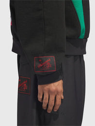 Adidas x Willy Chavarria Chicano Black Sweatshirt Sweatshirt unisex detail view 5 | Dash Racegear — Adidas x Willy Chavarria 2025 Chicano Crew-Neck Black Sweatshirt with bold oversized look for streetwear lovers and daily use.