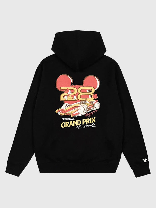 Formula 1 x Disney Canada GP 2026 Hoodie Hoodie unisex detail view 2 | Dash Racegear — Black hoodie inspired by Disney x Formula 1 Canada Grand Prix 2026 with relaxed everyday fit.