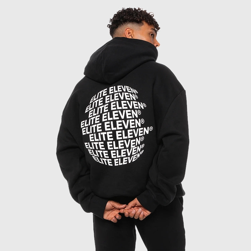 Elite Eleven Community Hoodie Hoodie unisex detail view 5 | Dash Racegear — Elite Eleven unisex hoodie in cozy black fleece