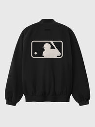 Fear of God x MLB Full-Zip Bomber Jacket Bomber Jacket unisex detail view 2 | Dash Racegear — Fear of God x MLB black full-zip bomber jacket blending modern minimalism with versatile everyday comfort.