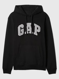Black Gap Hoodie Hoodie unisex front product view | Dash Racegear — Arch Logo Unisex GAP Black Hoodie, stylish, comfortable, and ideal for casual outings.
