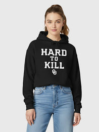 Hard to Kill Oklahoma Hoodie Hoodie unisex detail view 2 | Dash Racegear — Hard to Kill Oklahoma black fleece pullover hoodie featuring soft lining and relaxed fit, ideal for supporters lounging or heading out.