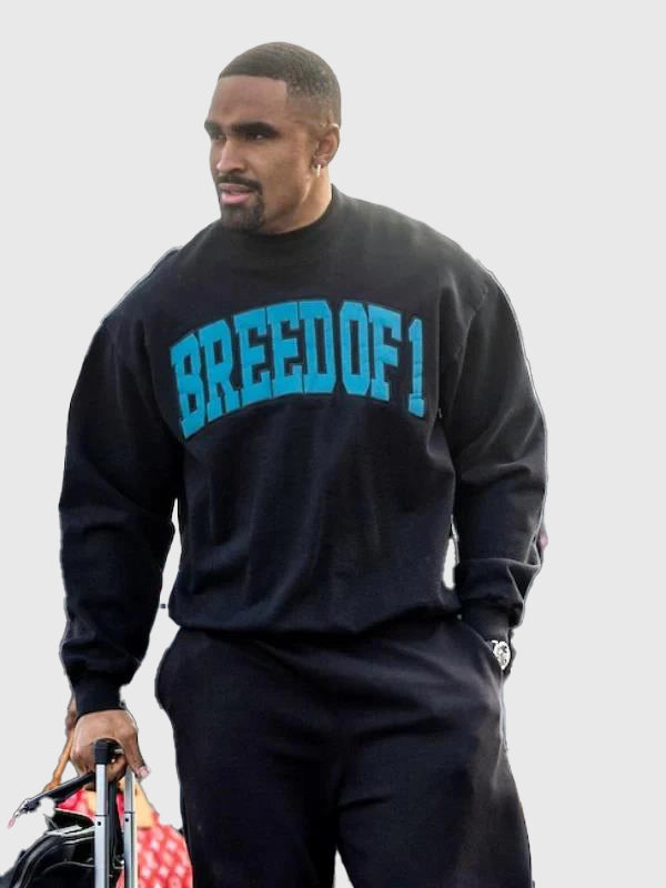 Jalen Hurts Breed of 1 Sweatshirt Sweatshirt unisex detail view 3 | Dash Racegear — Stay stylish in the Jalen Hurts Breed of 1 Crewneck Sweatshirt, perfect for game days or casual outings.