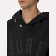 KAPITAL Surf Black Hoodie Hoodie unisex detail view 3 | Dash Racegear — Black Hoodie by KAPITAL – Surf-Inspired Minimal Fit