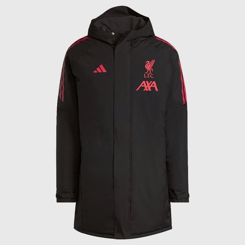 LFC Adidas 25/26 Domestic Long Match Day Jacket Jacket unisex detail view 11 | Dash Racegear — Longline Adidas parachute jacket with LFC branding, made for match day conditions