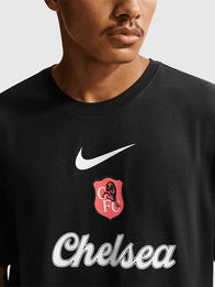 Chelsea Nike T-Shirt Shirt unisex detail view 4 | Dash Racegear — Men’s 2026 Chelsea F.C. Nike Black T-Shirt, casual fit with stylish football-inspired design.