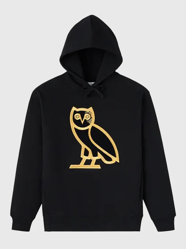 OVO Tyson Tattoo OG Hoodie Hoodie unisex front product view | Dash Racegear — OVO Tyson Tattoo OG 2026 black pullover fleece hoodie, unisex fit for bold luxury streetwear style.