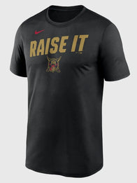 Pittsburgh Pirates 2026 City Connect Team Phrase Script T-Shirt Shirt unisex detail view 2 | Dash Racegear — Pirates Nike 2026 City Connect black tee, Dri-FIT fabric built for comfort during games or everyday activity.