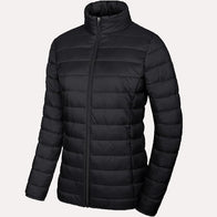 Womens Black Puffer Jacket Puffer Jacket women detail view 2 | Dash Racegear — Black Puffer Jacket