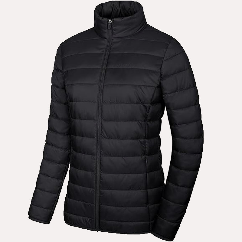 Womens Black Puffer Jacket Puffer Jacket women detail view 2 | Dash Racegear — Black Puffer Jacket