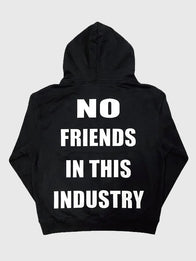 Riot Scars NFITI Hoodie Hoodie unisex detail view 2 | Dash Racegear — A heavyweight zip-up hoodie with minimal dark aesthetic and statement “No Friends In The Industry” design vibe.