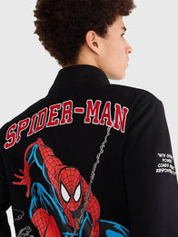 Marvel Aeropostale Spider-Man Track Jacket Jacket unisex detail view 3 | Dash Racegear — Spider-Man 2026 zip-up fleece jacket blending Marvel-inspired style with casual everyday versatility.