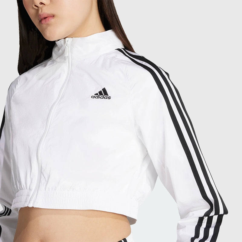 Teamgeist Adicolor Cropped Track Jacket Jacket unisex detail view 5 | Dash Racegear — 2025 women’s white cropped track jacket by Adidas Teamgeist Adicolor