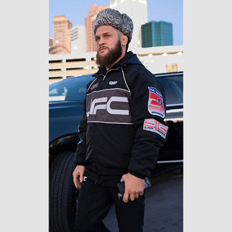 Men’s Black UFC 313 Asphalt Full-Zip Jacket Jacket unisex detail view 4 | Dash Racegear — UFC 313 Black Full-Zip Jacket – A Must-Have for MMA Fans