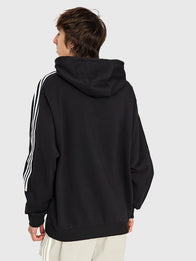 Adidas Black on Black Hoodie Hoodie unisex detail view 4 | Dash Racegear — Black Adidas Pullover Hoodie, soft fleece with monochrome design, ideal for men and women.