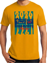 Bloomsday 2026 Finisher T-Shirt Shirt unisex detail view 2 | Dash Racegear — Bloomsday 2026 50th Anniversary yellow finisher T-shirt lightweight breathable fabric for men and women post-race comfort