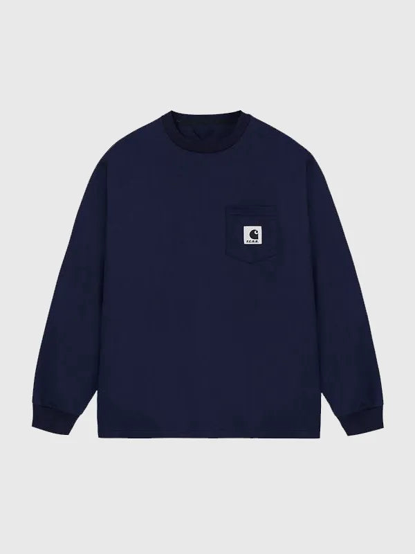 F.C.Real Bristol x Carhartt WIP Pocket Long-Sleeve T-Shirt Shirt unisex detail view 2 | Dash Racegear — F.C. Real Bristol x Carhartt WIP 2026 long-sleeve pocket T-shirt, perfect for casual streetwear.