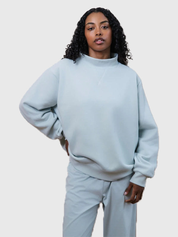 Parke Bridal Classic Mockneck Sweatshirt Sweatshirt unisex detail view 3 | Dash Racegear — Blue Parke 2026 bridal oversized mockneck fleece, ideal for relaxed and casual street style.