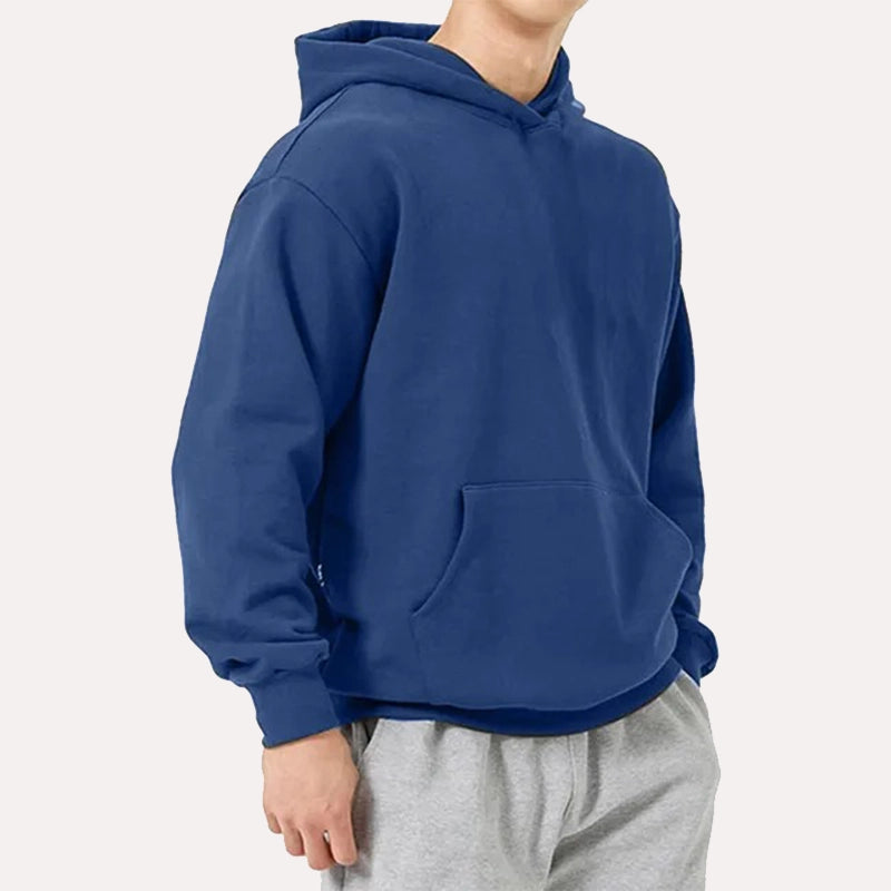 Mens Blue Hoodie Hoodie men detail view 2 | Dash Racegear — Mens Blue Pullover Hoodie