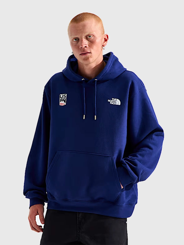 The North Face x U.S. Ski & Snowboard Hoodie Hoodie unisex detail view 2 | Dash Racegear — Unisex pullover hoodie from The North Face x U.S. Ski & Snowboard delivers a comfortable fit with a modern snow sports aesthetic.