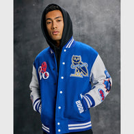 OVO x Chelsea FC Varsity Jacket Varsity Jacket unisex detail view 3 | Dash Racegear — Iconic OVO x Chelsea FC varsity jacket in signature blue and white