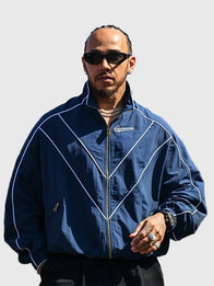 Lewis Hamilton Willy Chavarria Jacket Jacket unisex detail view 6 | Dash Racegear — Blue track jacket by Lewis Hamilton 2026 Willy Chavarria with zip closure, built for fans and urban style.