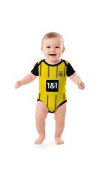 24/25 Dortmund Baby Bodysuit back view baby onesie by Dash Racegear