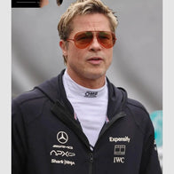 APX GP F1 Brad Pitt Black Hoodie Jacket Jacket unisex detail view 3 | Dash Racegear — APX GP F1 Hoodie Jacket Worn by Brad Pitt – Sleek Racing Look