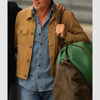 F1 The Movie 2025 Brad Pitt Suede Leather Jacket Leather Jacket unisex detail view 2 | Dash Racegear — Brad Pitt suede leather jacket from F1 The Movie 2025