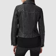 Ginny and Georgia S03 Georgia Miller Black Leather Jacket Leather Jacket unisex detail view 3 | Dash Racegear — Season 3 outfit – Georgia Miller in sleek black leather jacket