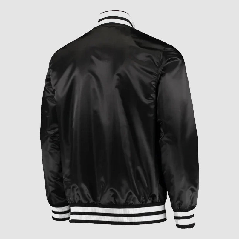 Brooklyn Nets The Diamond Classic Starter Varsity Jacket Varsity Jacket unisex detail view 3 | Dash Racegear — Varsity Bomber by Starter – Brooklyn Nets Diamond Classic Edition