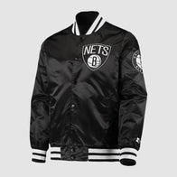Brooklyn Nets The Diamond Classic Starter Varsity Jacket Varsity Jacket unisex detail view 2 | Dash Racegear — Brooklyn Nets Outerwear – Starter Diamond Classic Varsity Jacket