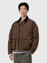 Carhartt WIP Quentin Brown Jacket Jacket unisex detail view 2 | Dash Racegear — 2026 Carhartt WIP Quentin Men's & Women's Cotton Jacket in Brown offering premium comfort, iconic styling, and versatile everyday wear.