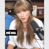 Taylor Swift New Heights White Shirt Shirt unisex front product view | Dash Racegear — 2025 New Heights Taylor Swift white graphic shirt.