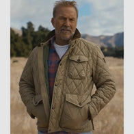 Kevin Costner’s The West Quilted Jacket Jacket unisex detail view 2 | Dash Racegear — Kevin Costner in timeless quilted jacket from The West