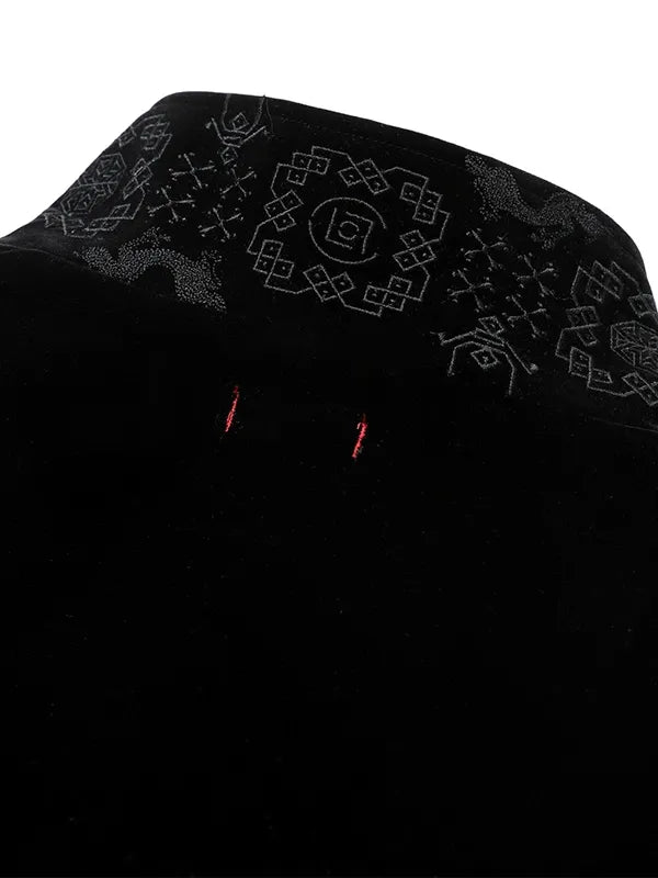 CLOT Velvet Jacket Jacket unisex detail view 4 | Dash Racegear — Black unisex CLOT velvet jacket with smooth finish and subtle detailing for refined street fashion.