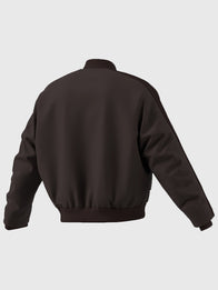 Adidas CNY Modern China Padded Bomber Jacket Bomber Jacket unisex detail view 3 | Dash Racegear — Chinese New Year 2026 recreation padded bomber jacket in brown with 3 Stripes accents and structured silhouette