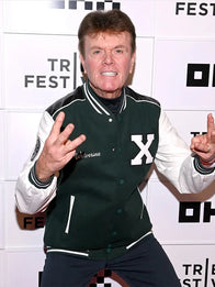 Cal Dodd WOLVERINE X-Men 97 Green Letterman Jacket Jacket unisex front product view | Dash Racegear — Cal Dodd AKA WOLVERINE X-Men 97 Green and White Letterman Varsity Jacket featuring retro varsity fashion appeal and quality craftsmanship